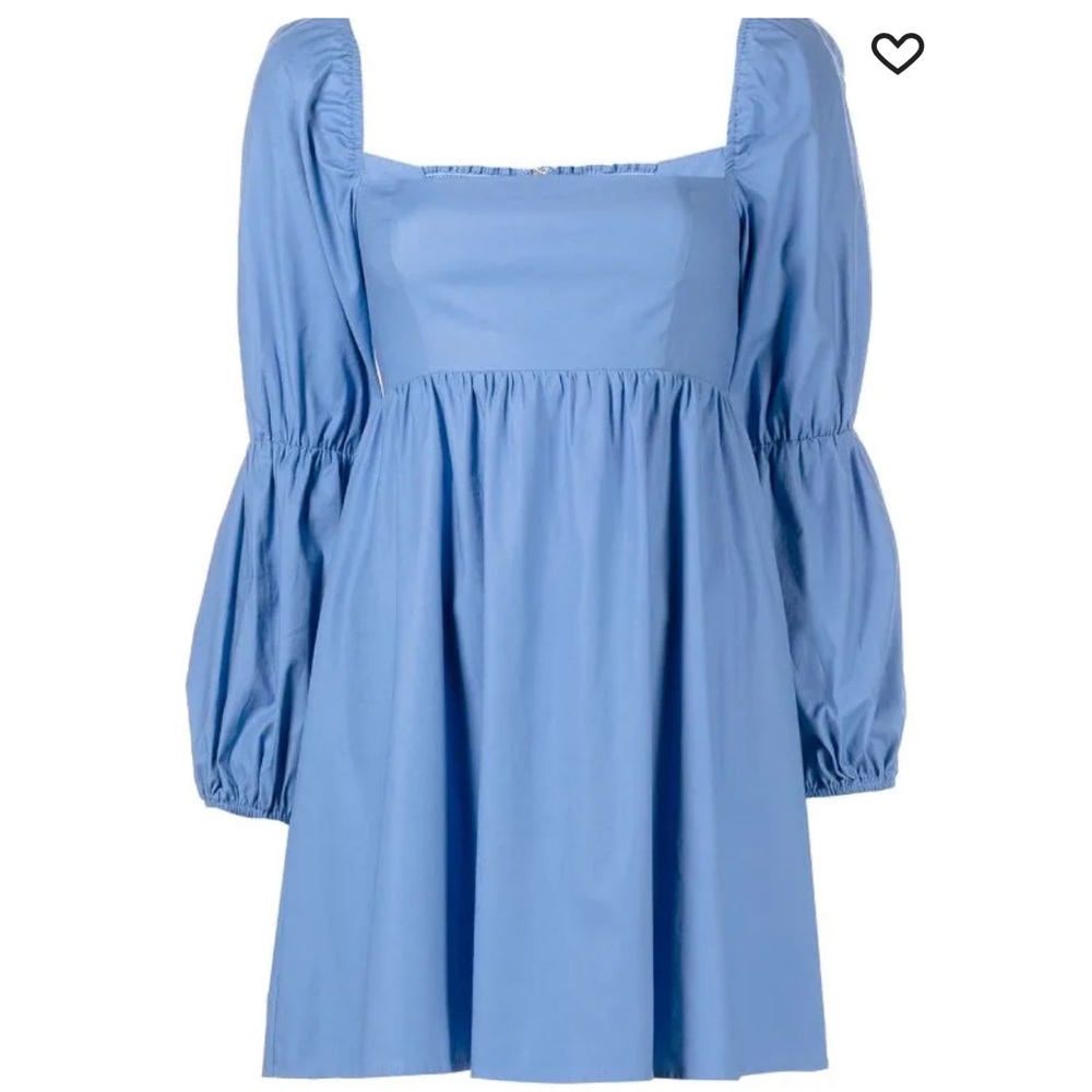 reformation Michaela puff-sleeve mini dress, blue size 4